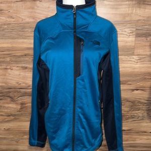 Mens The North Face Zip up sweater size M beautiful two tones blue